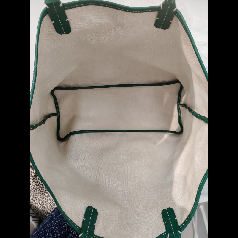 Goyard St Louis tote pm green-11