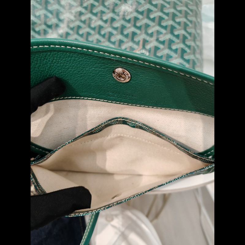 Goyard St Louis tote pm green-16