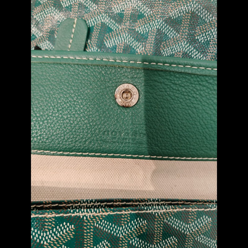 Goyard St Louis tote pm green-17