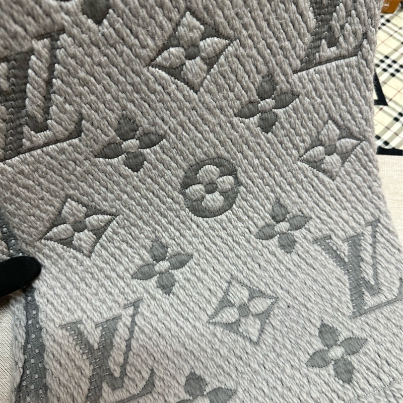 Louis Vuitton 羊毛灰圍巾-12