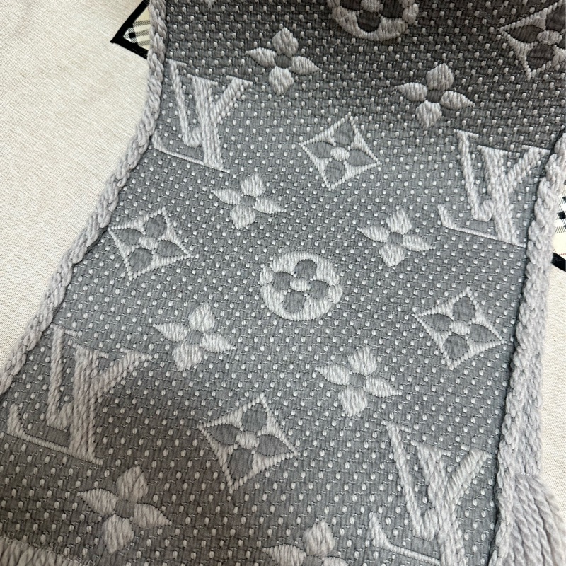 Louis Vuitton 羊毛灰圍巾-19