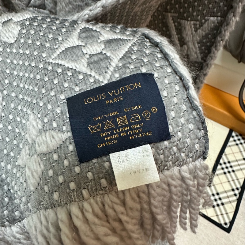 Louis Vuitton 羊毛灰圍巾-21