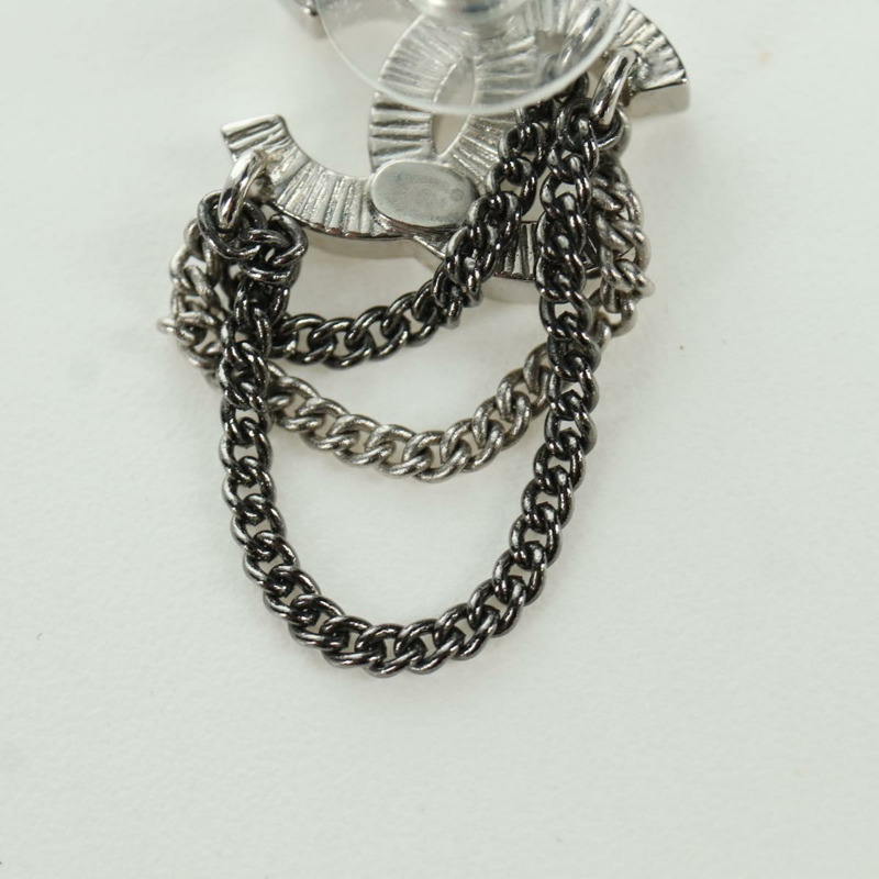 【日本直送】香奈兒 (CHANEL) 銀色金屬雙C耳環 LNZ836M-6