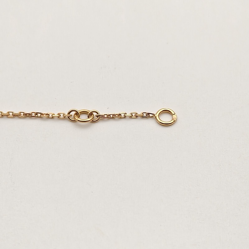 VAN CLEEF&ARPELS SweetAlhambra小號蝴蝶手鏈18K黃金/白貝母S-M碼-3