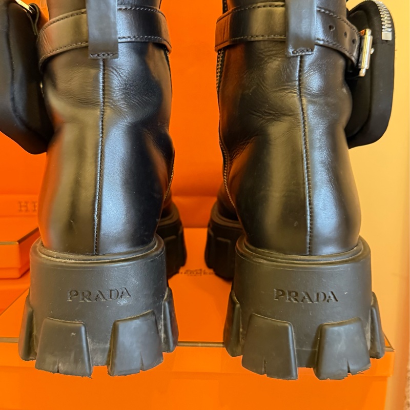 Prada 高筒口袋軍靴 38.5-11