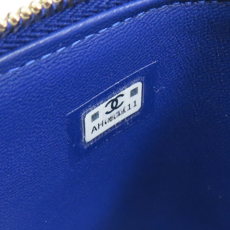 藍色 菱格紋 羊皮 Vanity Shoulder Bag 肩背包【CHANEL 香奈兒】-6