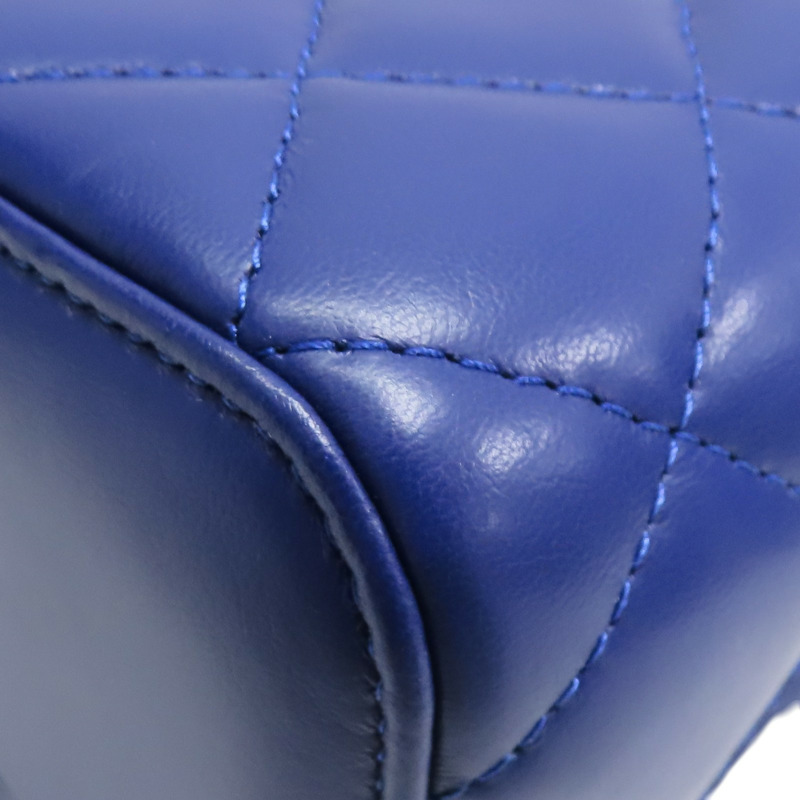 藍色 菱格紋 羊皮 Vanity Shoulder Bag 肩背包【CHANEL 香奈兒】-10