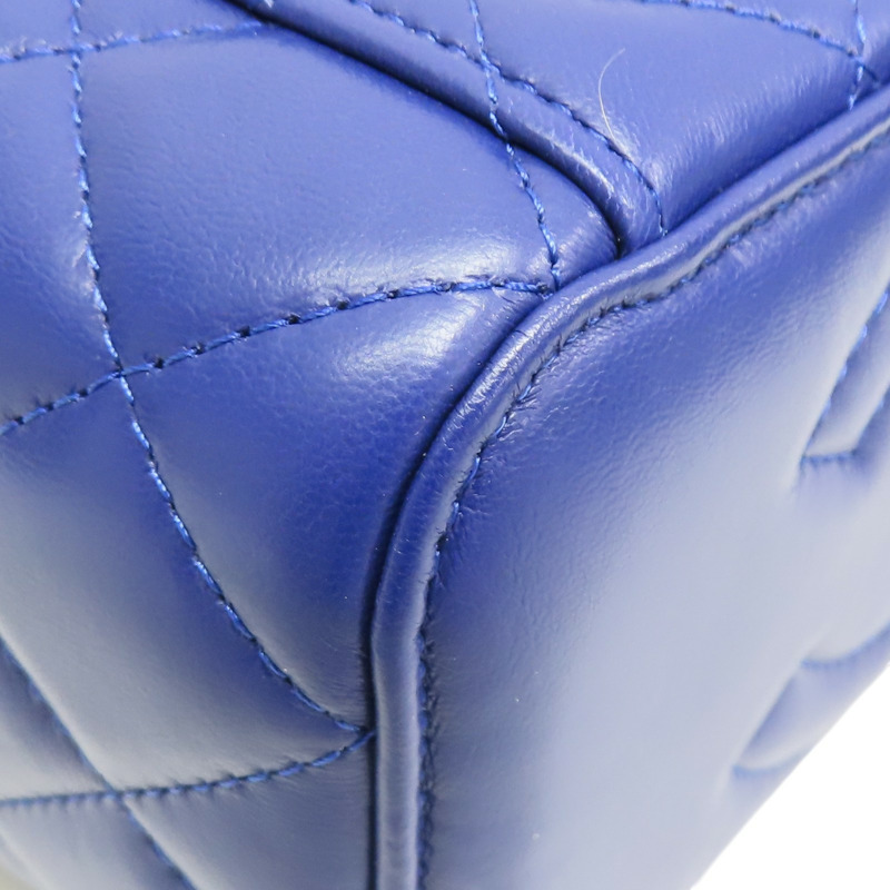 藍色 菱格紋 羊皮 Vanity Shoulder Bag 肩背包【CHANEL 香奈兒】-13