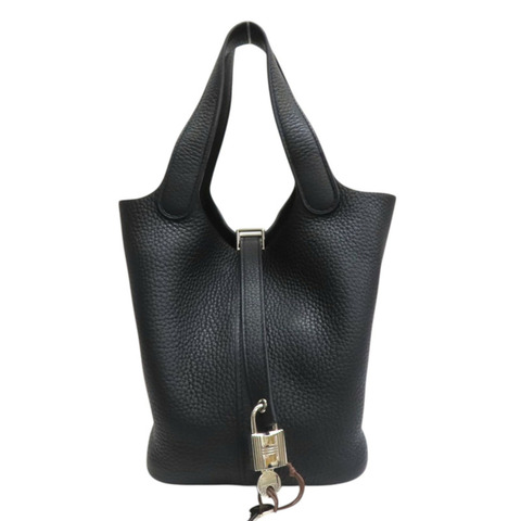 黑色 TC 牛皮 Picotin Lock 18 手提包 Y刻 金扣【HERMES 愛馬仕】