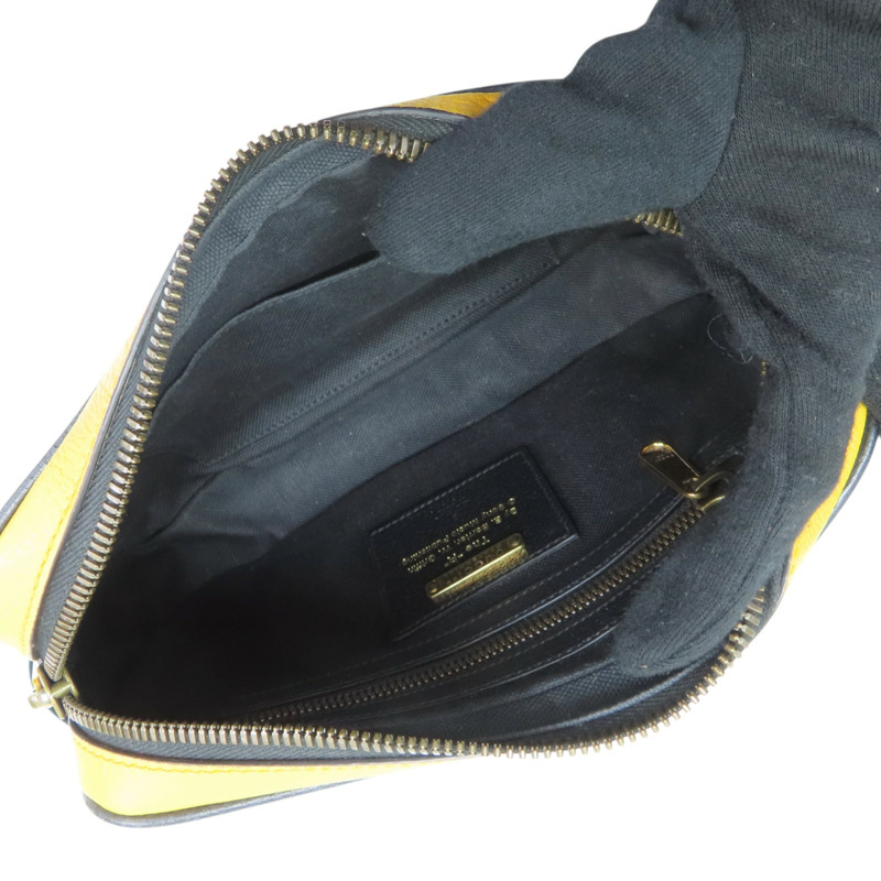 黃色 牛皮 腰包 肩背包【GUCCI 古馳】 602695-4