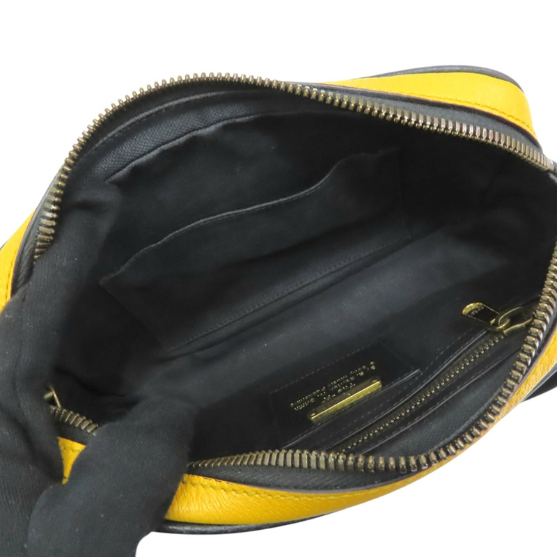 黃色 牛皮 腰包 肩背包【GUCCI 古馳】 602695-6