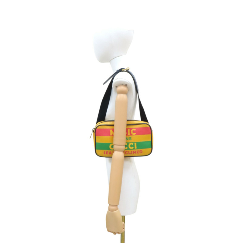 黃色 牛皮 腰包 肩背包【GUCCI 古馳】 602695-10