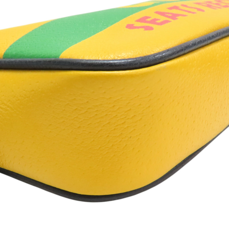 黃色 牛皮 腰包 肩背包【GUCCI 古馳】 602695-12