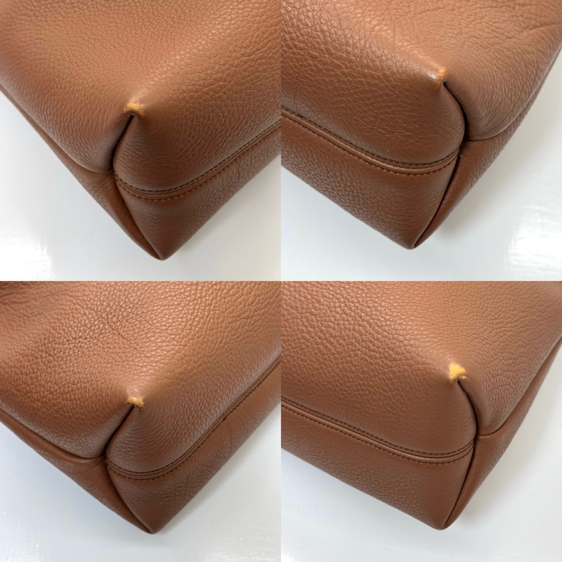 FERRAGAMO 棕色牛皮手提包-3