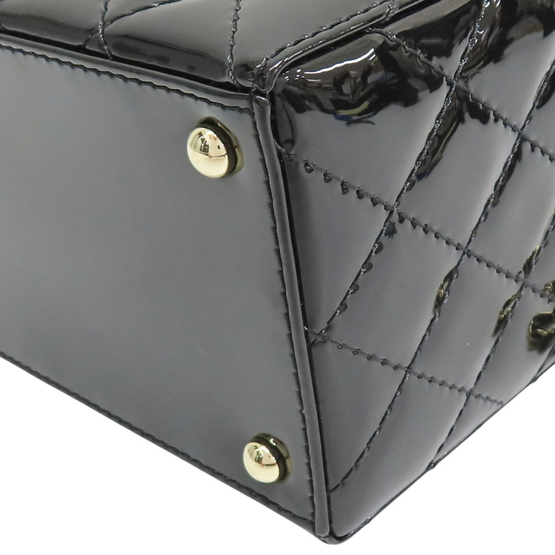 黑色 漆皮皮革 硬盒 肩背包【CHANEL 香奈兒】 AS5591-9