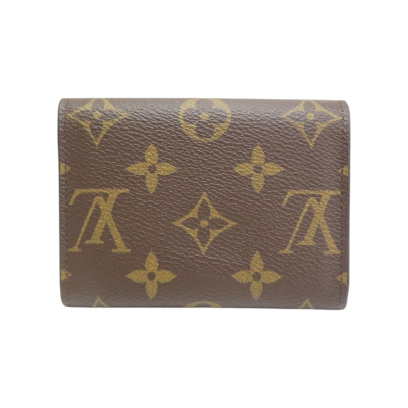 棕/芭蕾粉色 原花帆布 Rosalie 短夾【LOUIS VUITTON LV 路易威登】 M62361-1