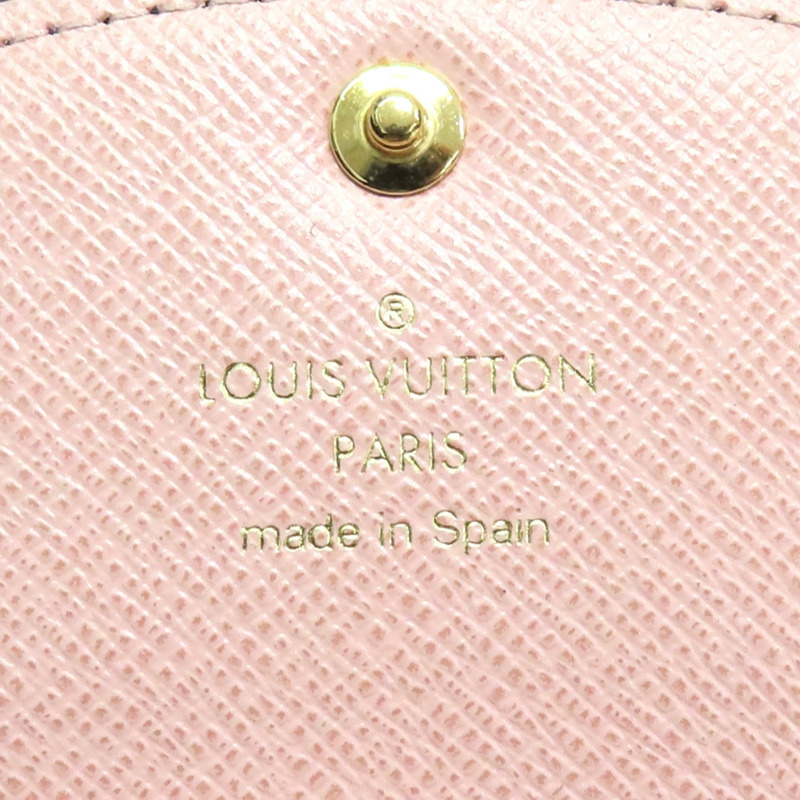 棕/芭蕾粉色 原花帆布 Rosalie 短夾【LOUIS VUITTON LV 路易威登】 M62361-6