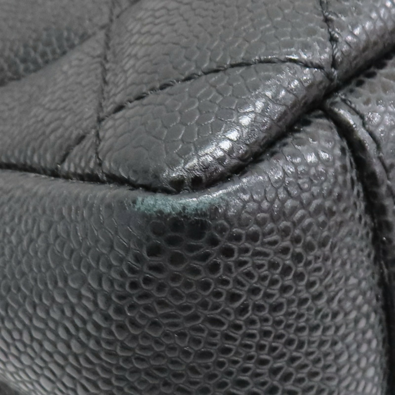 黑色 荔枝紋 牛皮 GST 肩背包 無卡【CHANEL 香奈兒】 A50995-13