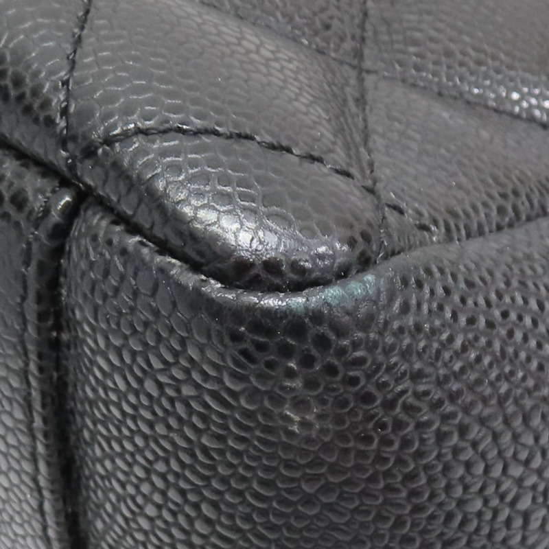 黑色 荔枝紋 牛皮 GST 肩背包 無卡【CHANEL 香奈兒】 A50995-14