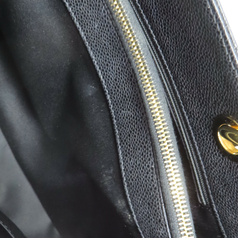 黑色 荔枝紋 牛皮 GST 肩背包 無卡【CHANEL 香奈兒】 A50995-18