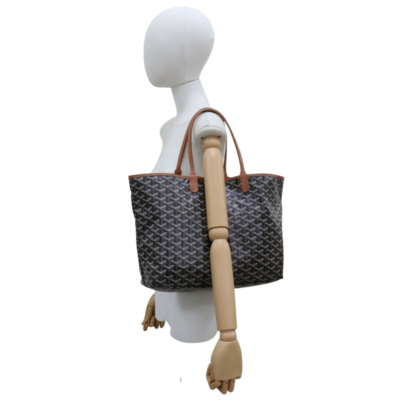 棕色 Goyard 帆布 Saint Louis PM 托特包 肩背包【GOYARD 高雅德】-8