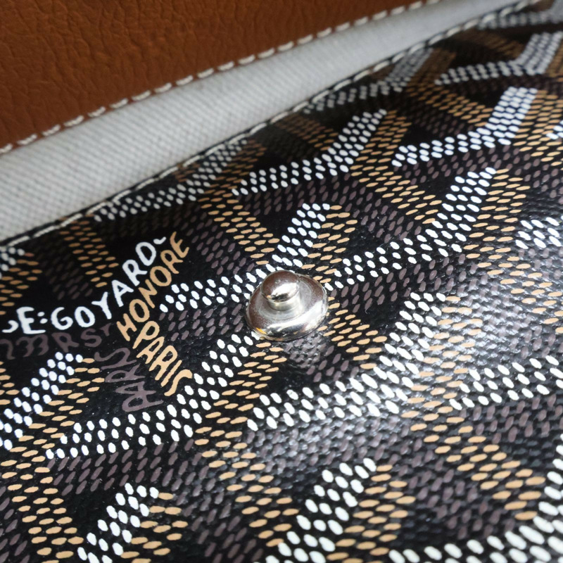 棕色 Goyard 帆布 Saint Louis PM 托特包 肩背包【GOYARD 高雅德】-11