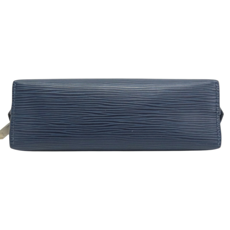 藍色 EPI 水波紋 牛皮 Cosmetic Pouch 手拿包 M40638【LOUIS VUITTON LV 路易威登】 M40638-3