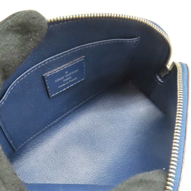 藍色 EPI 水波紋 牛皮 Cosmetic Pouch 手拿包 M40638【LOUIS VUITTON LV 路易威登】 M40638-4
