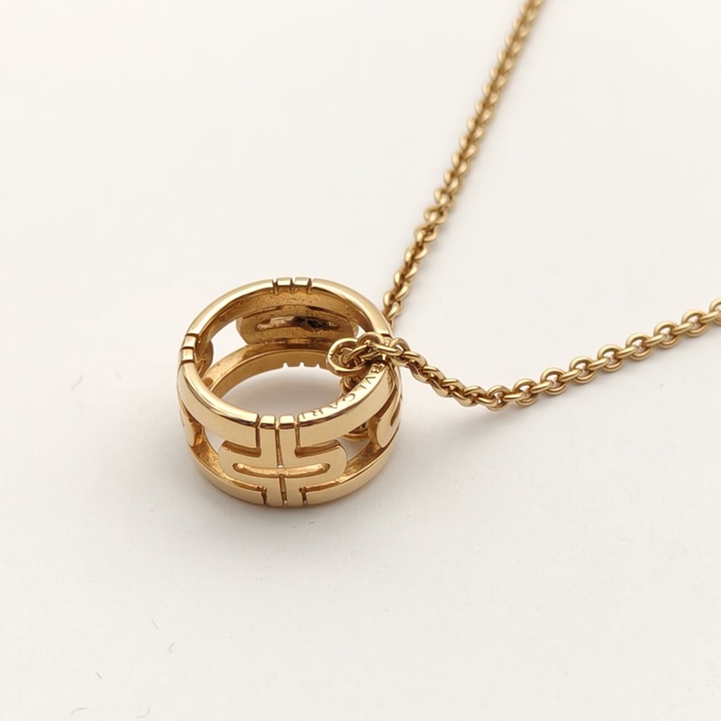 BVLGARI PARENTESI系列迴紋針項鏈18K黃金項鏈-1