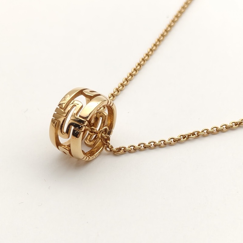 BVLGARI PARENTESI系列迴紋針項鏈18K黃金項鏈-2