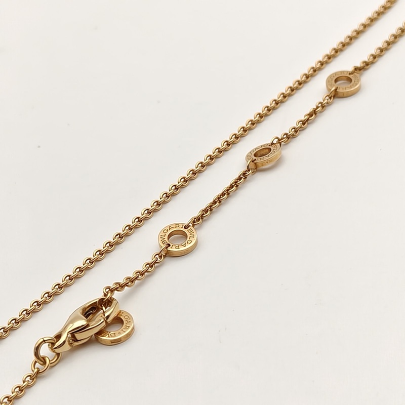 BVLGARI PARENTESI系列迴紋針項鏈18K黃金項鏈-3