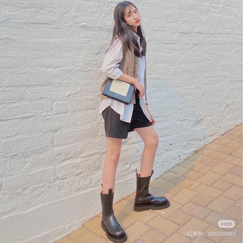 Celine frame 霧霾藍 拼灰色 豆腐包 肩背包 斜背包 側背包-12