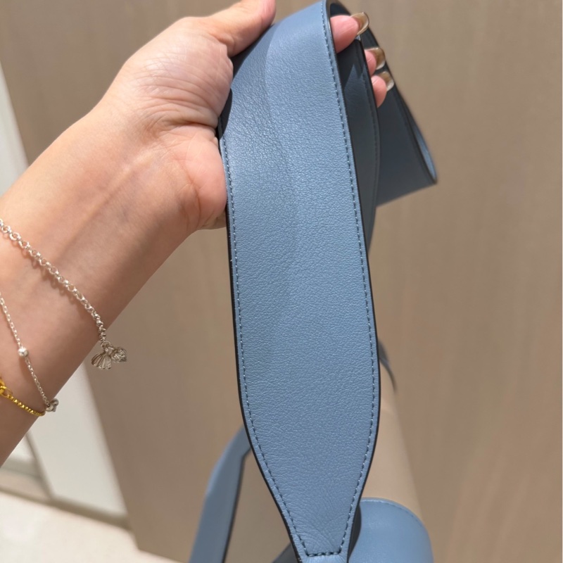 Celine frame 霧霾藍 拼灰色 豆腐包 肩背包 斜背包 側背包-24