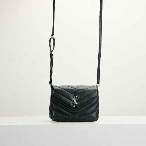 二手YSL Toy Loulou方胖/黑銀