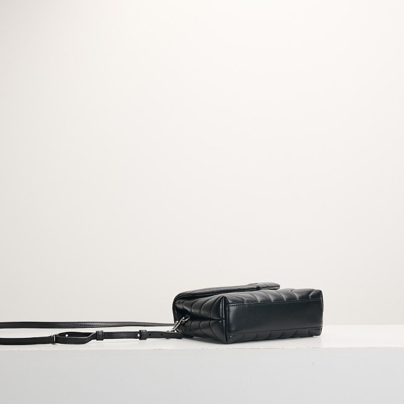 二手YSL Toy Loulou方胖/黑銀-2