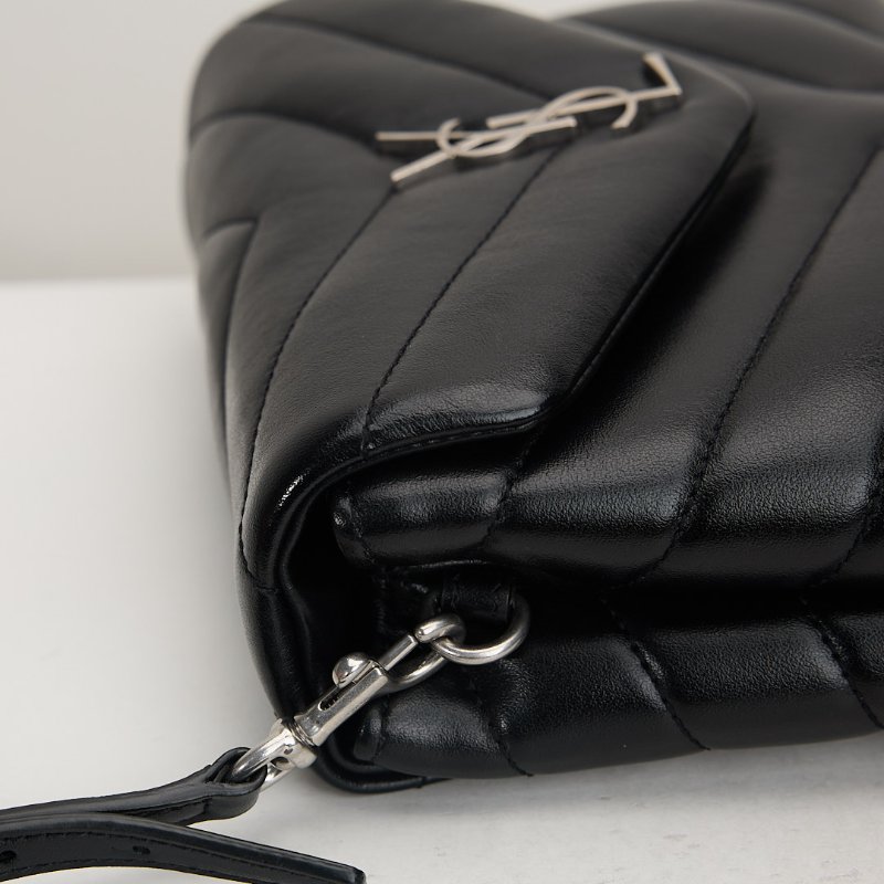 二手YSL Toy Loulou方胖/黑銀-4