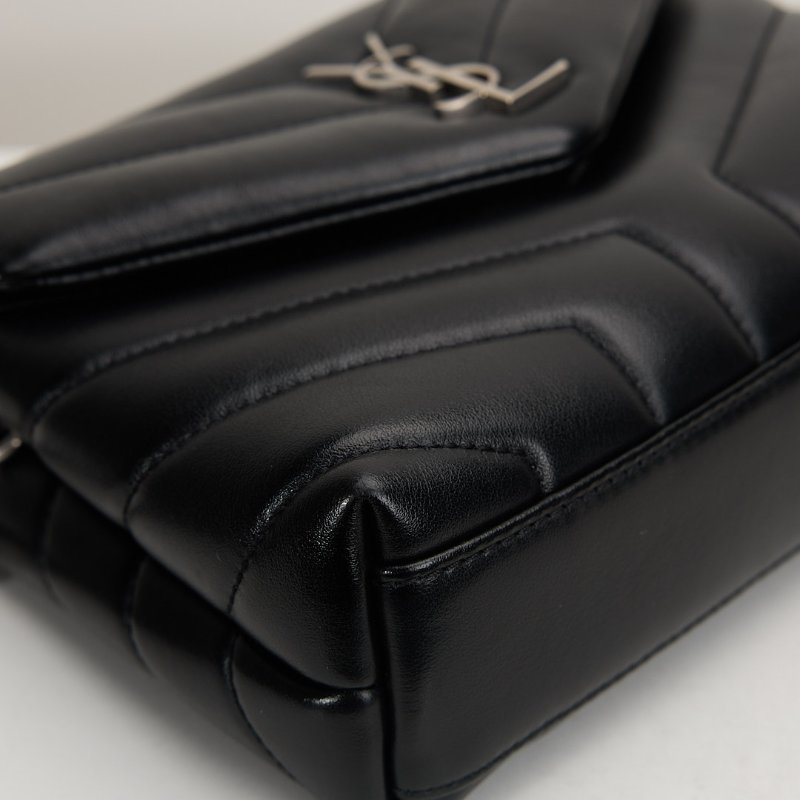 二手YSL Toy Loulou方胖/黑銀-5