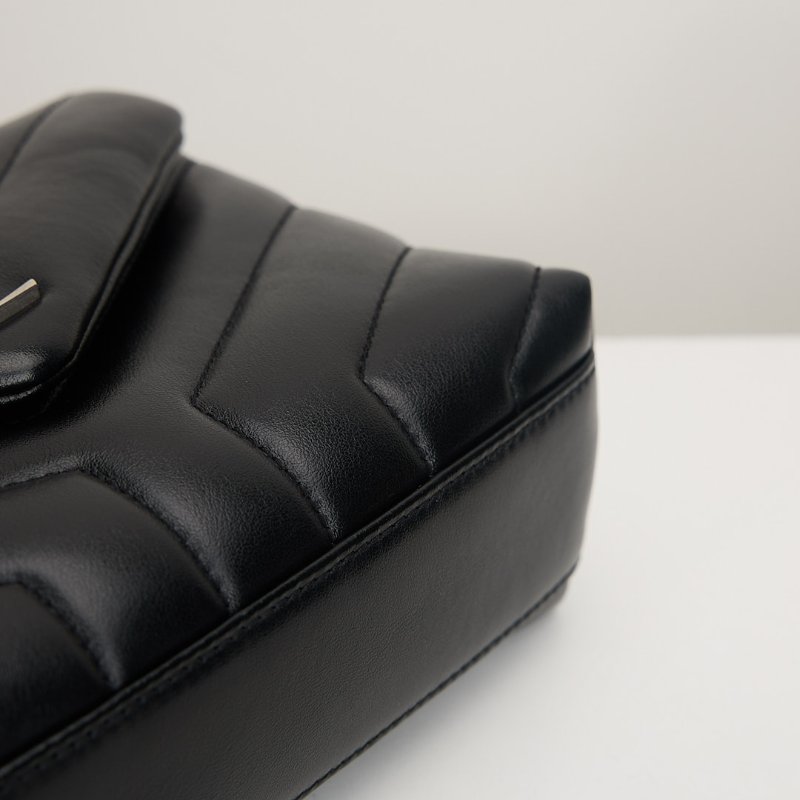 二手YSL Toy Loulou方胖/黑銀-6