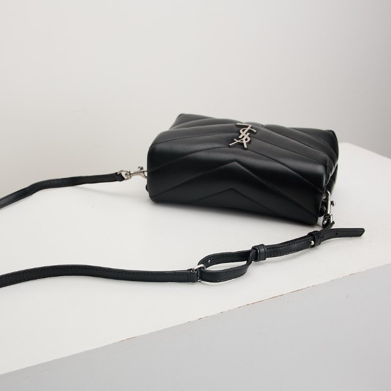 二手YSL Toy Loulou方胖/黑銀-14