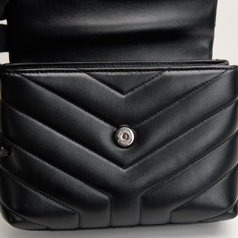 二手YSL Toy Loulou方胖/黑銀-16