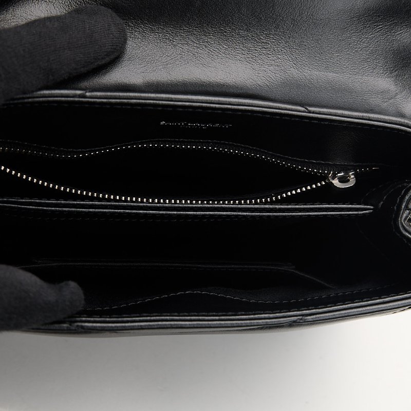 二手YSL Toy Loulou方胖/黑銀-21