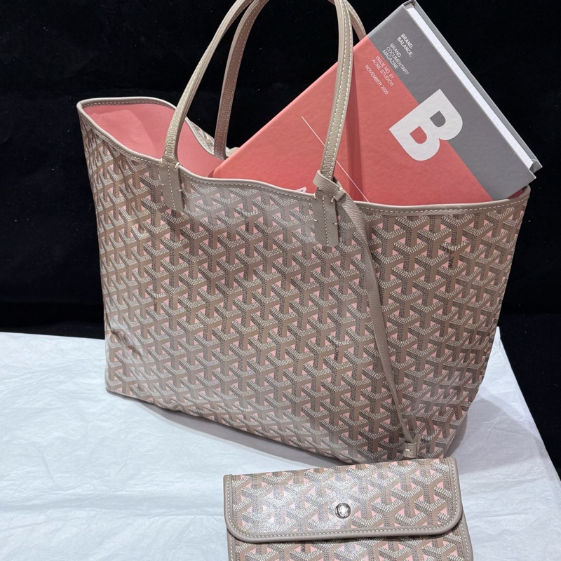 Goyard/戈雅 170週年限定 灰粉pm中號Tote包 限量款-1