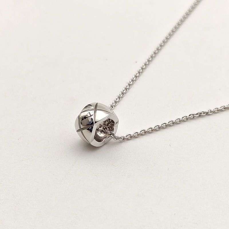 CHANEL COCOCRUSH18K金菱格紋項鏈18K白金-2