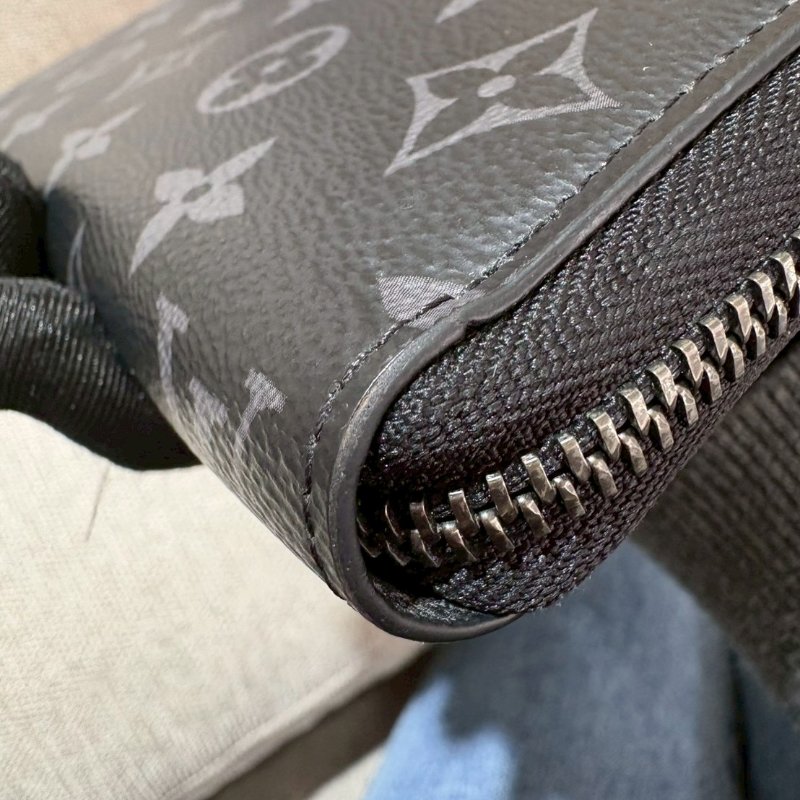 Louis Vuitton 黑老花拉鏈長夾-6