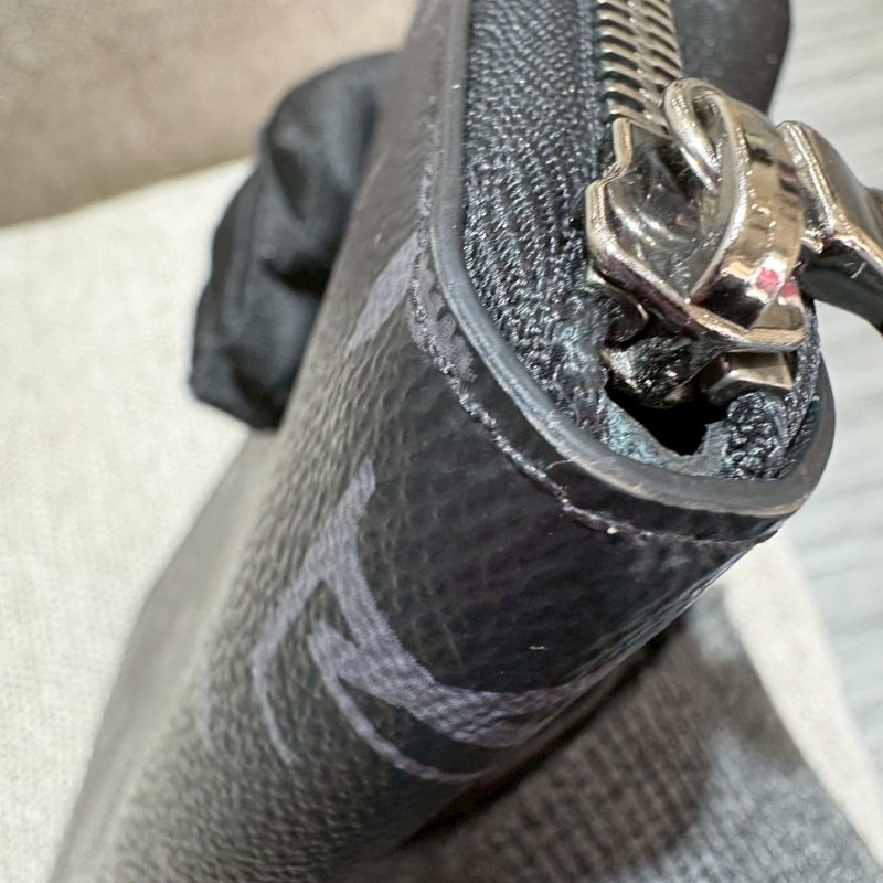 Louis Vuitton 黑老花拉鏈長夾-8