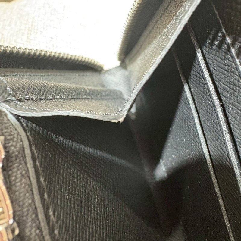 Louis Vuitton 黑老花拉鏈長夾-10