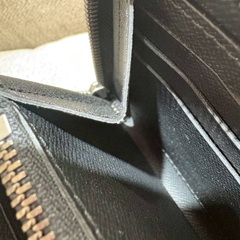 Louis Vuitton 黑老花拉鏈長夾-12
