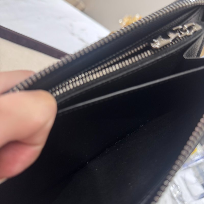 Louis Vuitton 黑老花拉鏈長夾-16