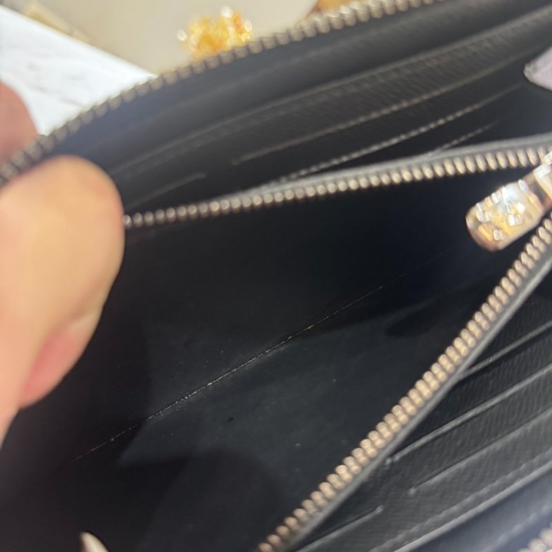Louis Vuitton 黑老花拉鏈長夾-18