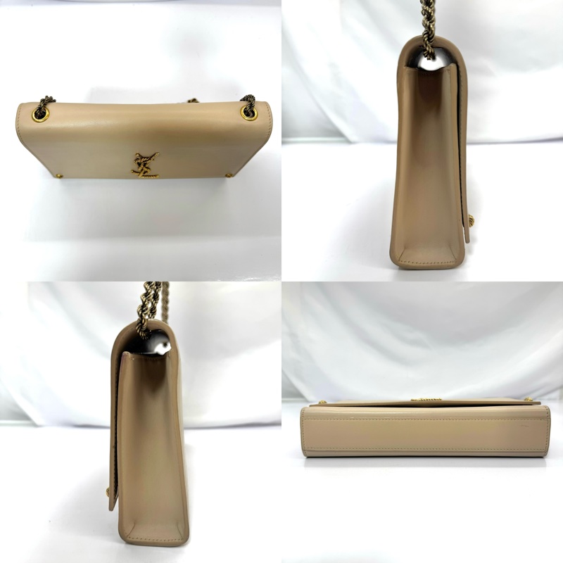 YSL 聖羅蘭 卡其色牛皮肩背斜背包 KATE MEDIUM-2